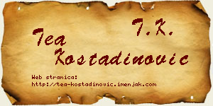Tea Kostadinović vizit kartica